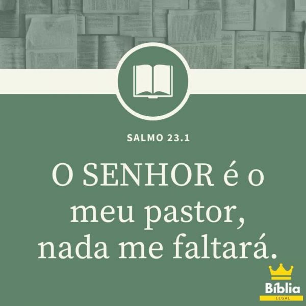 Salmos 23:1-3 O SENHOR é o meu pastor: nada me faltará. Ele me faz