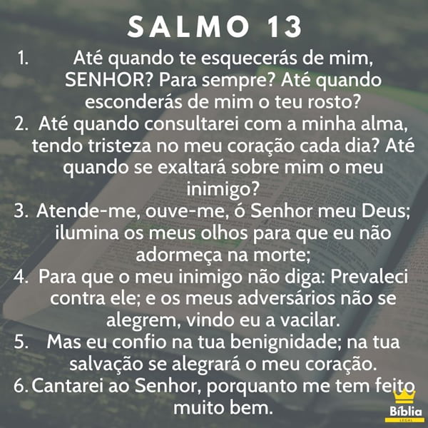 Salmo 13 → Capítulo completo para Ler, Ouvir e Imprimir